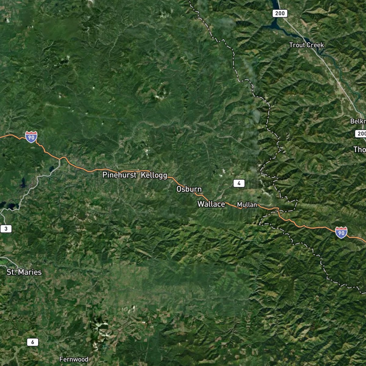 Map of the Kellogg rally area