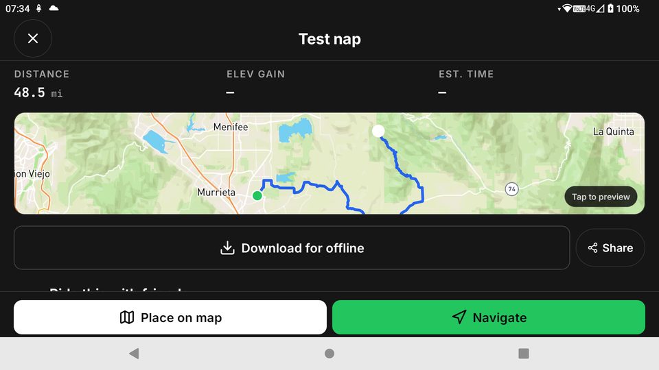 Today: 7. Route page (All details)